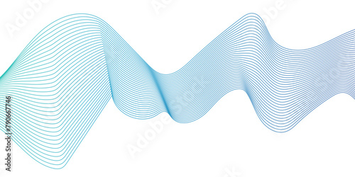 Abstract blend blue wave lines and technology background. Background lines wave abstract stripe design. White background, mesh abstract, vector gradient line soft blend. 
