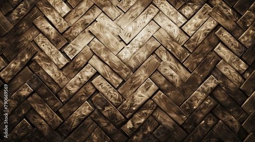 Nostalgic Sepia Herringbone Pattern Background
