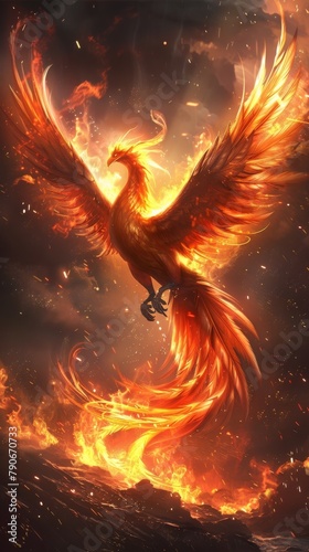 Phoenix, Fire, Mythology, Rebirth, Flames, Fantasy, Bird, Mythical, Fiery, Flight, Rising, strength, resilience  © Spencer
