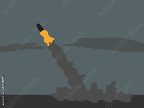 flat design missile war vector illustration