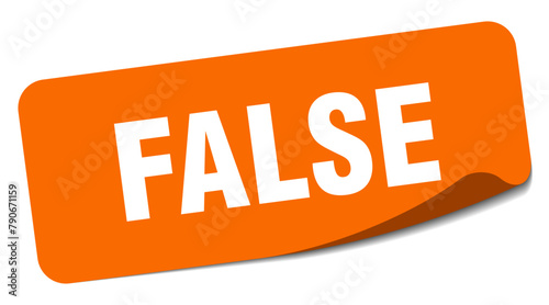 false sticker. false label