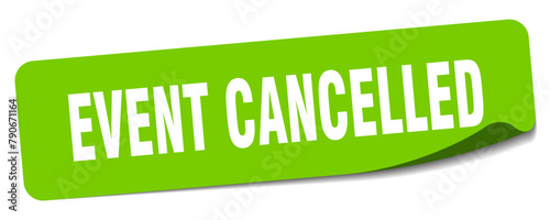 event cancelled sticker. event cancelled label