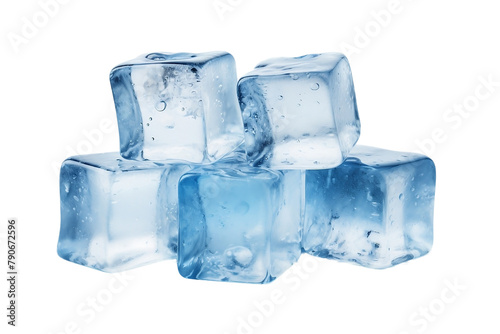 Crystal-clear ice cubes, providing a touch of elegance and sophistication to any beverage presentation.