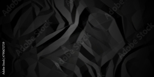 Black crumpled paper texture. Black wrinkled paper texture. Black paper texture. Black crumpled and top view textures can be used for background of text or any contents.