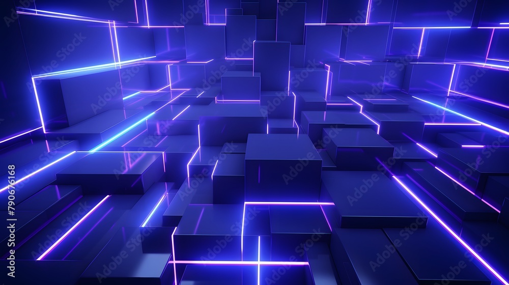 3d rendering of purple and blue abstract geometric background. Scene for advertising, technology, showcase, banner, game, sport, cosmetic, business, metaverse. Sci-Fi Illustration. Product display
3d rendering of purple and blue abstract geometric background. Scene for advertising, technology, showcase, banner, game, sport, cosmetic, business, metaverse. Sci-Fi Illustration. Product display