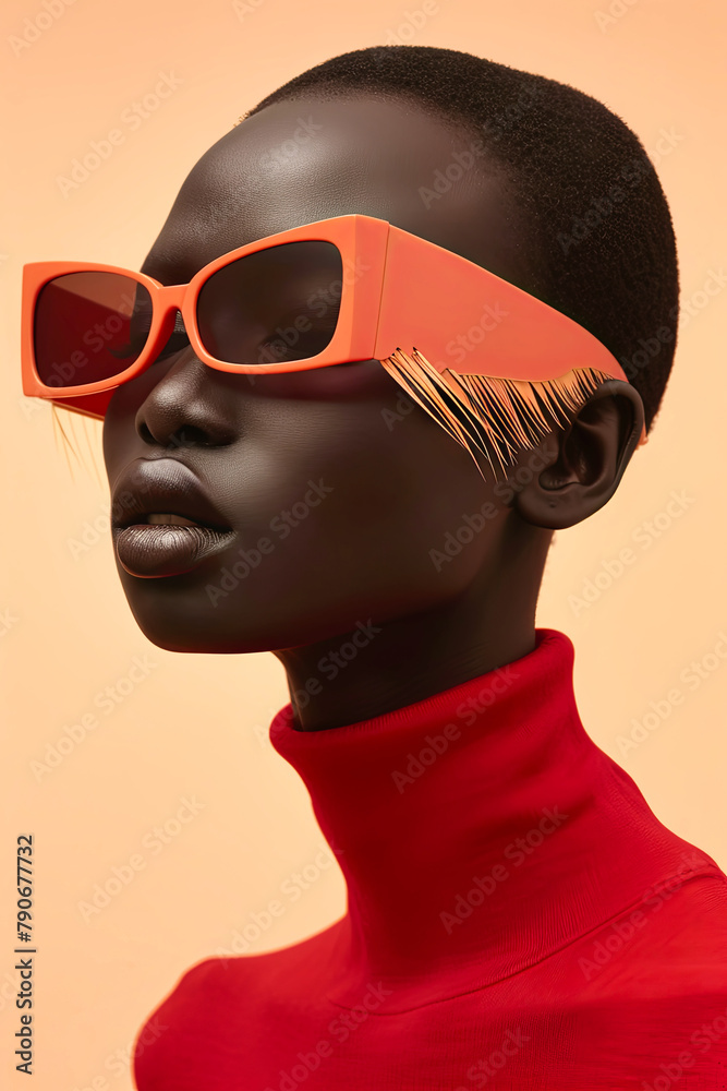 Woman Wearing Red Top and Sunglasses Woman Wearing Red Top and Sunglasses