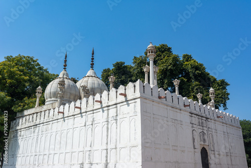 Moti Masjid in Red Fort, Delhi, India. UNESCO World Heritage Site