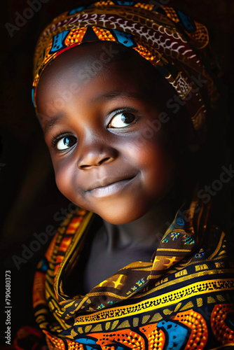 a small African child with big eyes