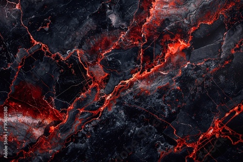 Black shiny and red marble background