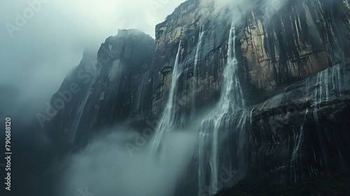 amazing natural beauty Angel Falls, Venezuela with different shooting and angles photo