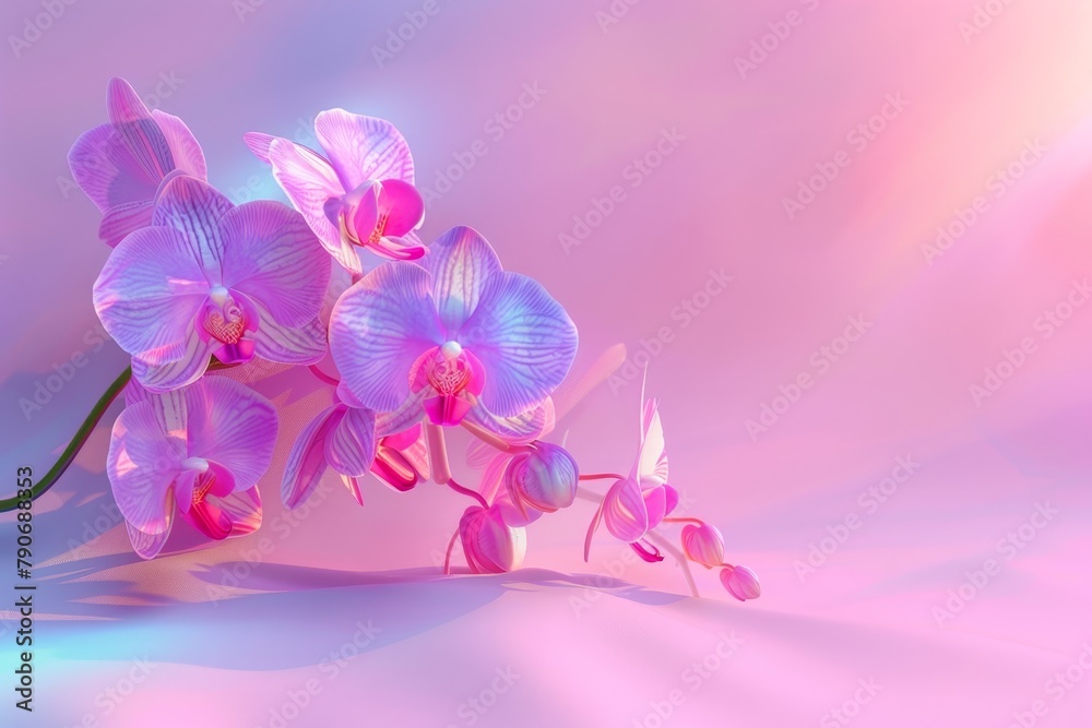 close up of a bunch of pink orchids on a colorful background close up of a bunch of pink orchids on a colorful background