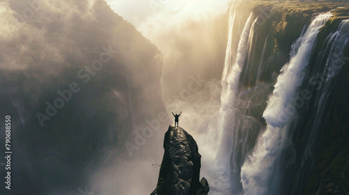 amazing natural beauty Angel Falls, Venezuela with different shooting and angles photo