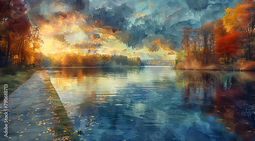 Brushstroke Symphony: AR-Enhanced Watercolor Evokes Impressionist Masterpieces by the River