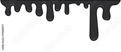 Paint dripping icon on white background. Dripping ink, melting chocolate, honey, blood on white background. Drop melt liquid isolated on white background. Seamless pattern. 