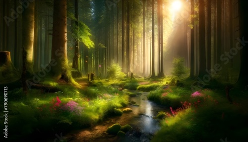 forest in the morning light