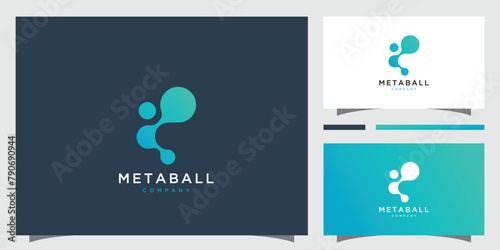 Metaball vector logo design template photo