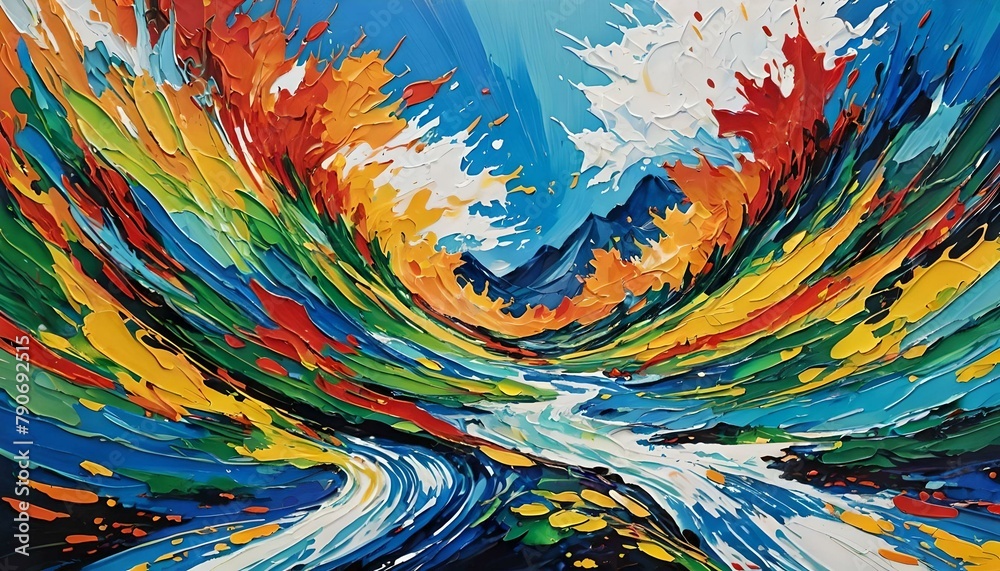 colorful abstract painting,art,カラフルな油絵 アート colorful abstract painting,art,カラフルな油絵 アート