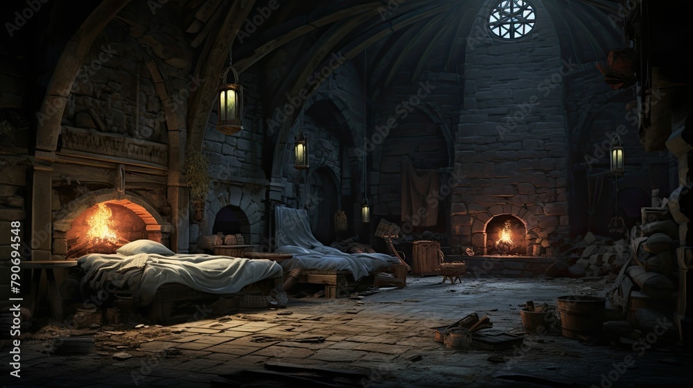 Church of the holy trinity. AI generated art illustration. Church of the holy trinity. AI generated art illustration.