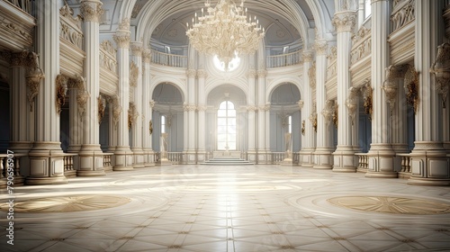 Interior of the church of st mary. AI generated art illustration. photo