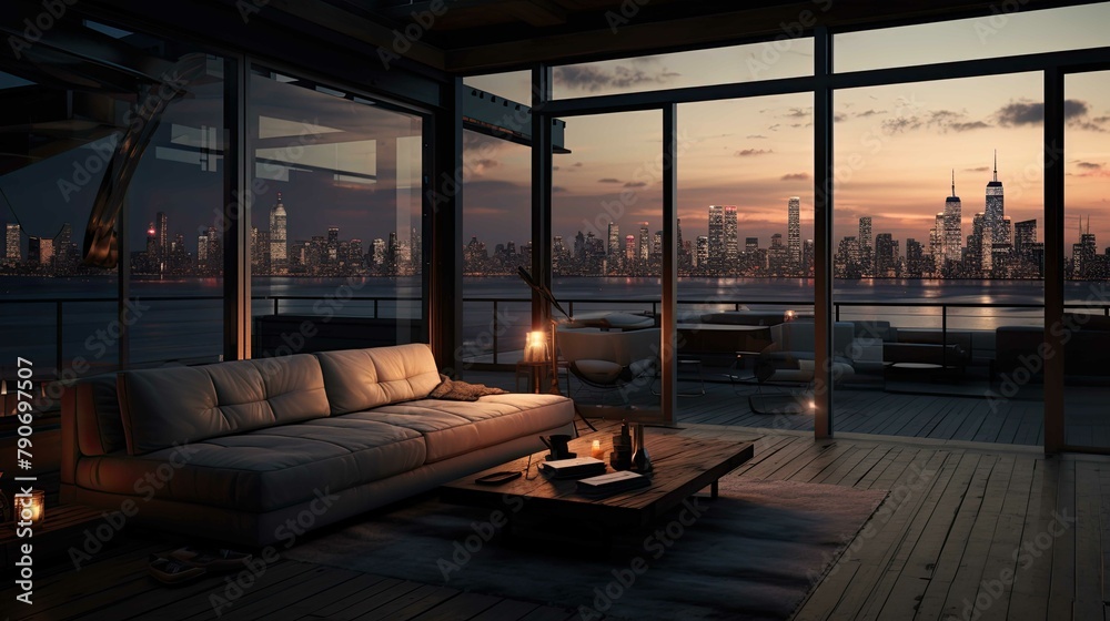 Interior of room. AI generated art illustration. Interior of room. AI generated art illustration.