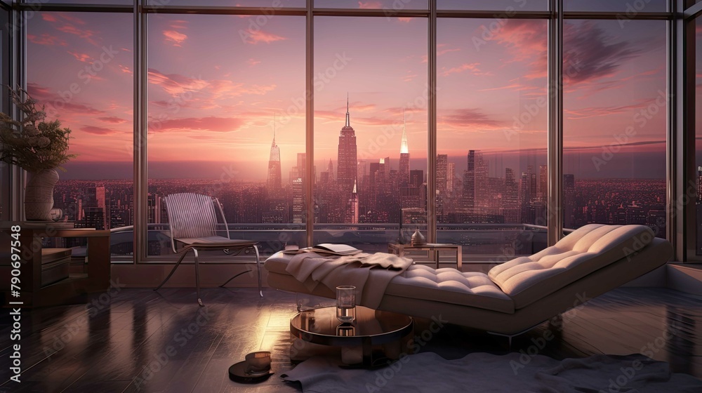 Fototapeta premium Interior of room. AI generated art illustration.