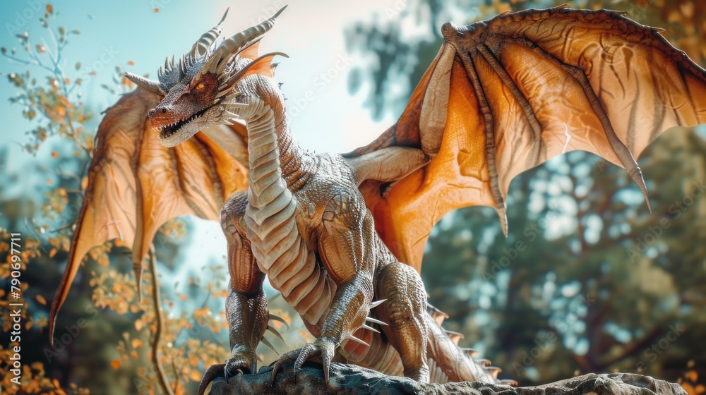 Dragons Are Mythical Creatures Often Depicted As Large Fire breathing 