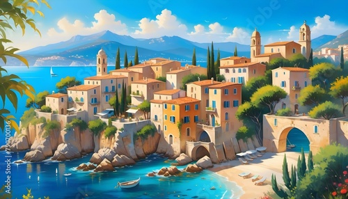 Mediterranean Coastal Village photo
