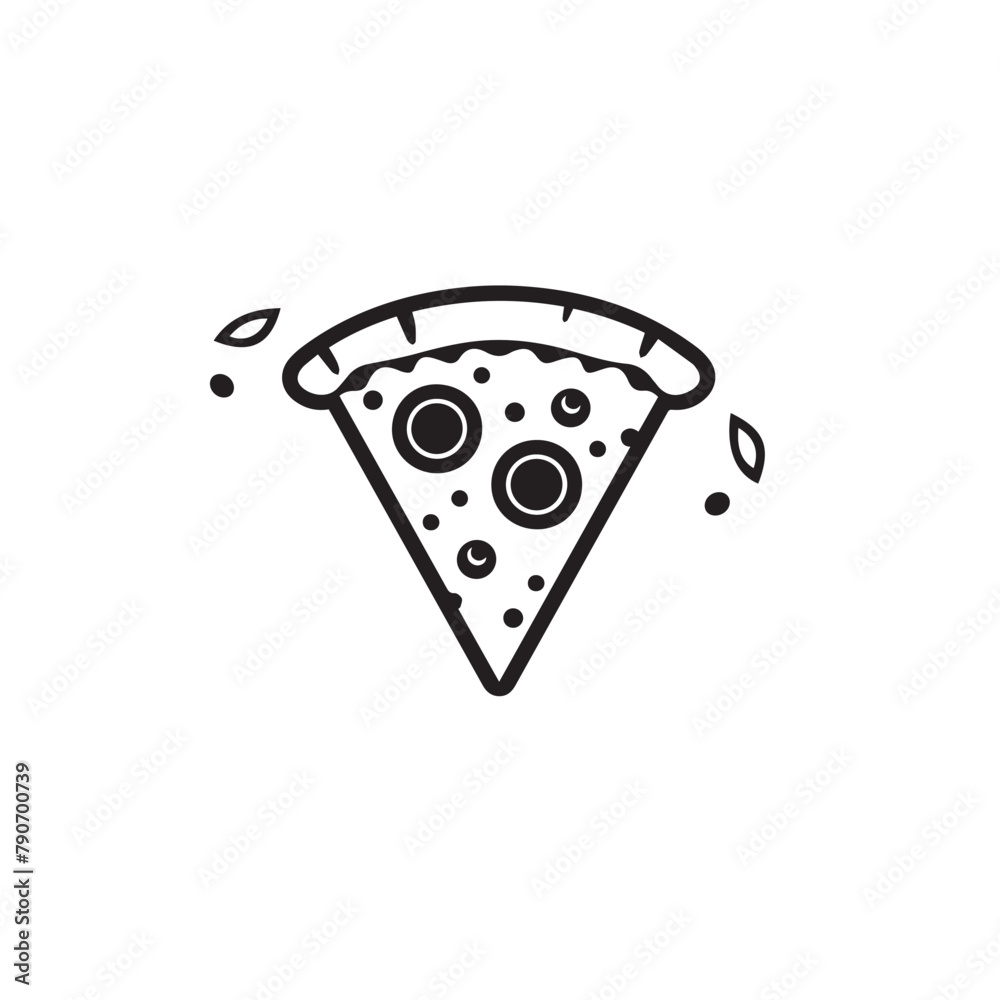 Pizza in cartoon, doodle style . Image for t-shirt, web, mobile apps and ui. Isolated 2d vector illustration in logo, icon, sketch style, Eps 10, black and white. AI Generative Pizza in cartoon, doodle style . Image for t-shirt, web, mobile apps and ui. Isolated 2d vector illustration in logo, icon, sketch style, Eps 10, black and white. AI Generative