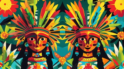 Illustration of indigenous peoples  Africa Celebrating the Culture and Heritage of Indigenous Peoples