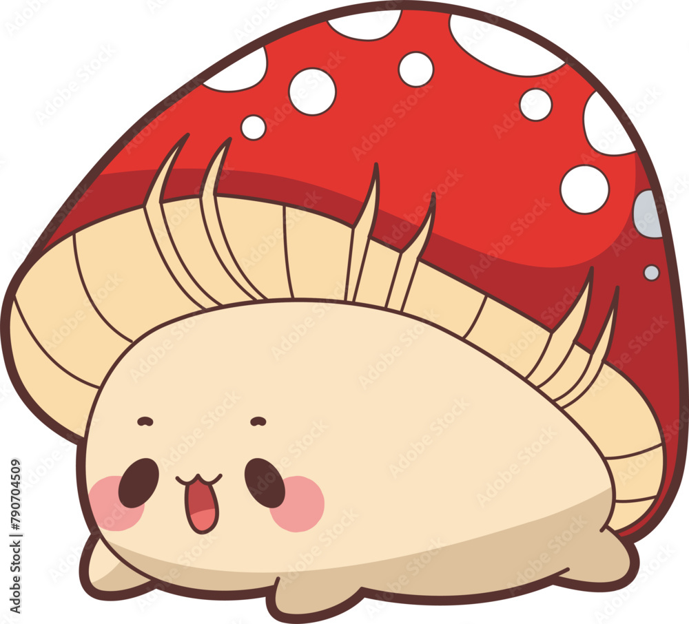 Cute Mushroom character icon set. Elements of mushroom cartoon nature plants. Mushroom cute style illustrations. Cute Mushroom character icon set. Elements of mushroom cartoon nature plants. Mushroom cute style illustrations.