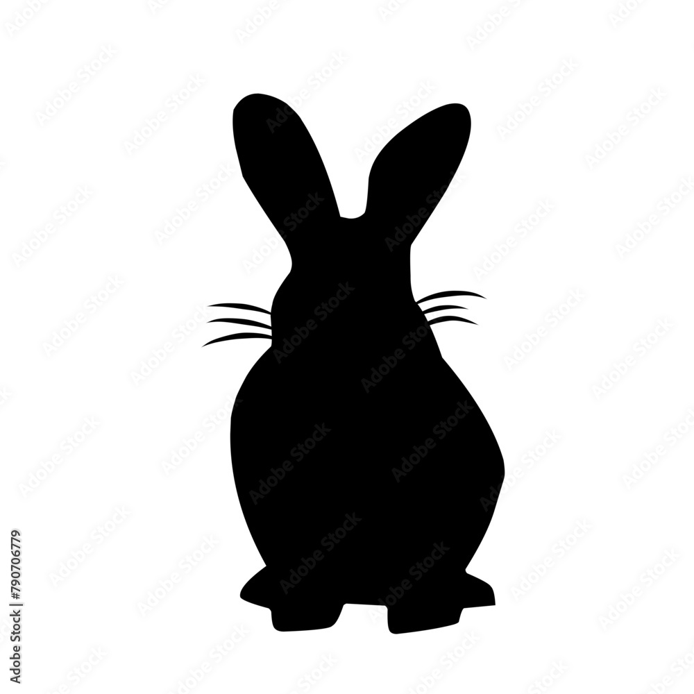 Obraz premium Bunny silhouette, rabbit silhouette bundle