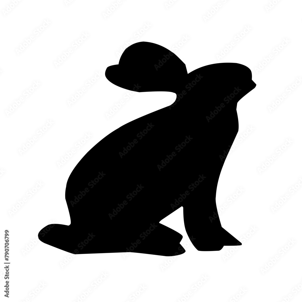 Obraz premium Bunny silhouette, rabbit silhouette bundle