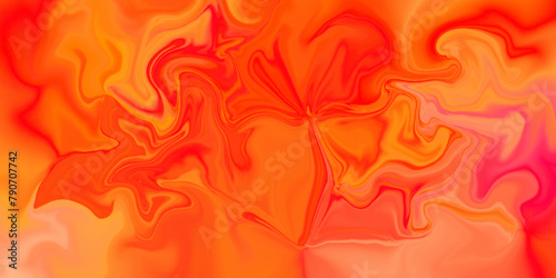 Red and yellow fluid oil liquid acrylic mix swirl background. creative stone lava liquid marble acrylic artistic wallpaper texture.