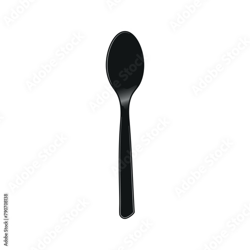A teaspoon one line. White background.