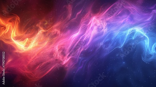 Decoration for wallpaper, desktop, poster, cover booklet. Print for clothes, t-shirt. Aurora colorful light energy image background