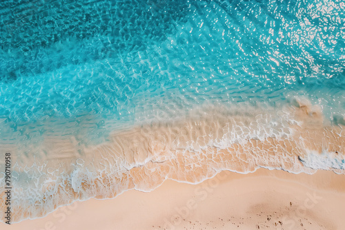 Aerial Drone Shot of a Tropical Beach, Generative AI