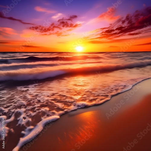 Sonnenuntergang am Meer. Abstrakter Hintergrund für Design 1.