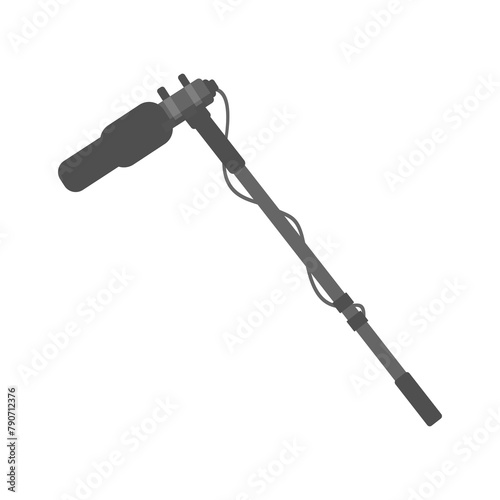 Vector Illustration Boom Mic Film Making, Broadcasting, Movie Production, Cinema Theme, Technology, vector eps 10