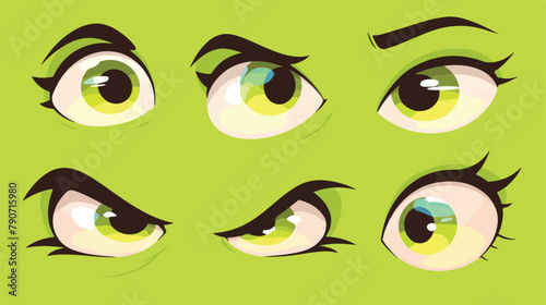 Cartoon animated eye symbol. Eyes avatar for emoji