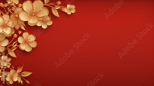 decorative textures template background with chinese cloud , dragon ,and golden blessing ornament 