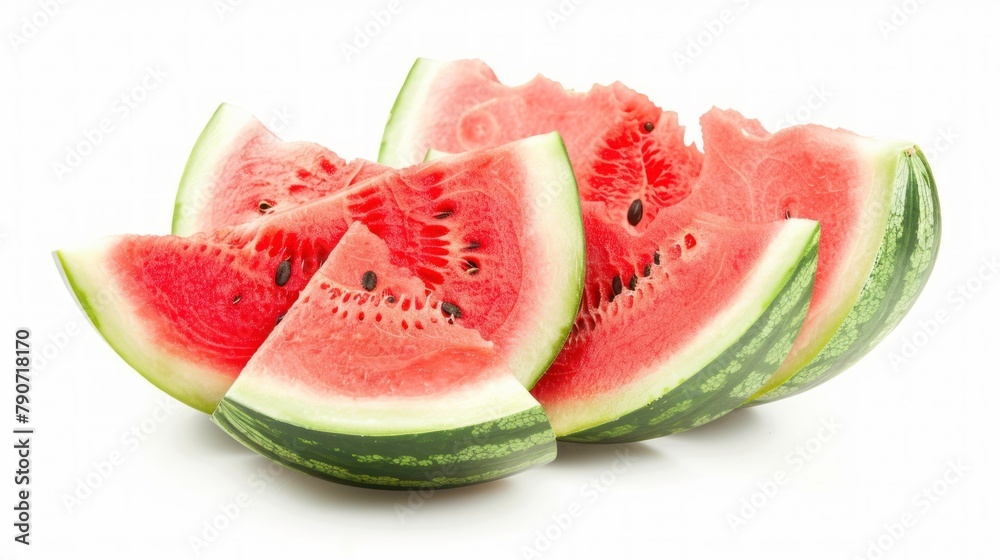 fresh watermelon on a white and isolated background