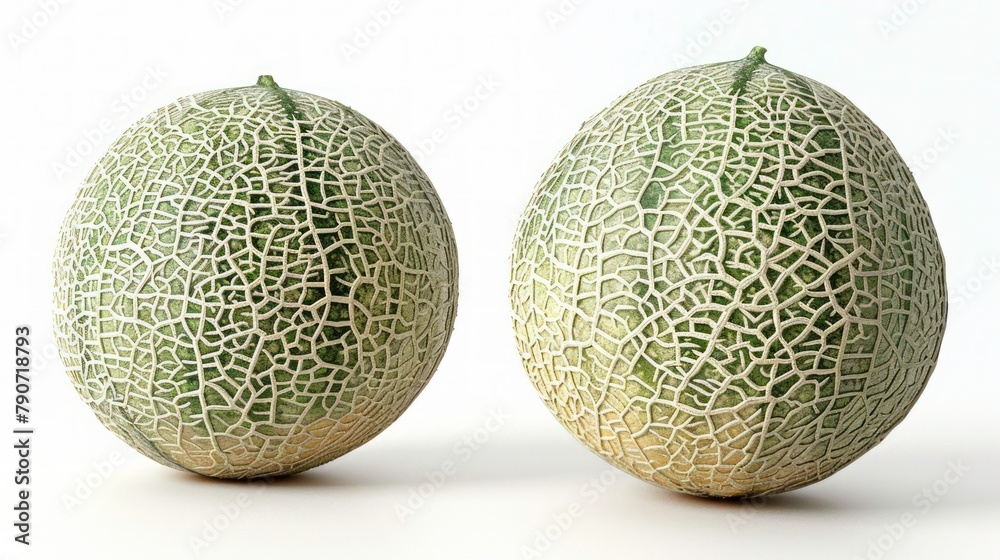 fresh melon on a white and isolated background fresh melon on a white and isolated background