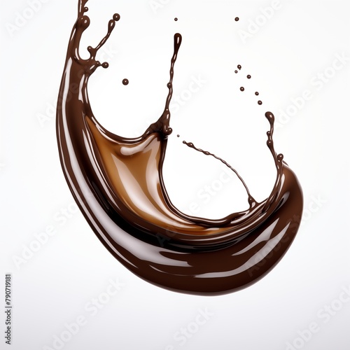 Dynamic Chocolate Splash Capturing the Fluid Elegance of Liquid Chocolate