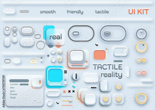 3D Tactile Soft Surface UI KIT