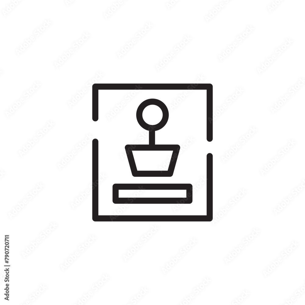 Flower Plant Pot Line Icon