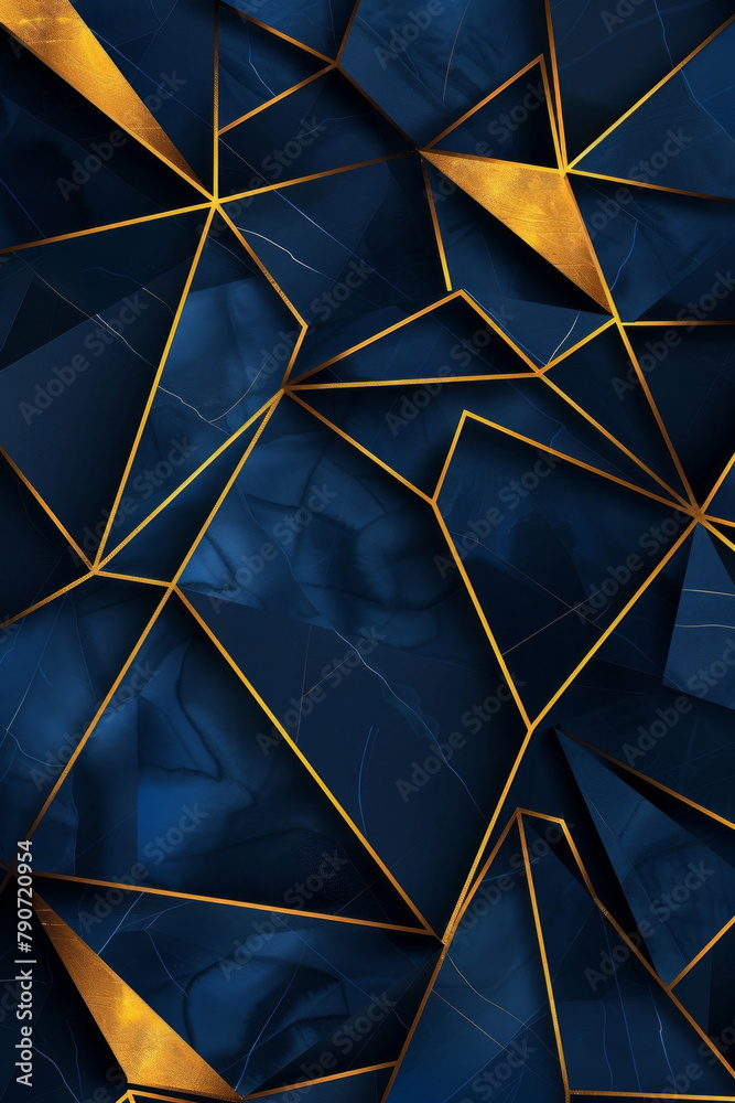 Abstract elegant geometric dark blue and gold pattern for background Abstract elegant geometric dark blue and gold pattern for background