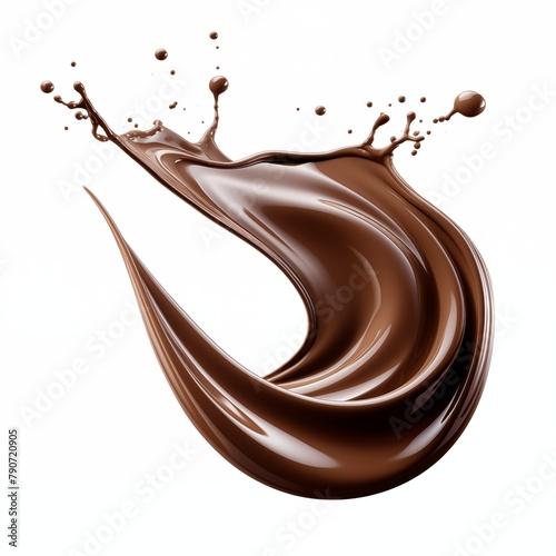 Elegant and Dynamic Chocolate Splash Capturing the Fluidity and Rich Texture of Liquid Chocolate