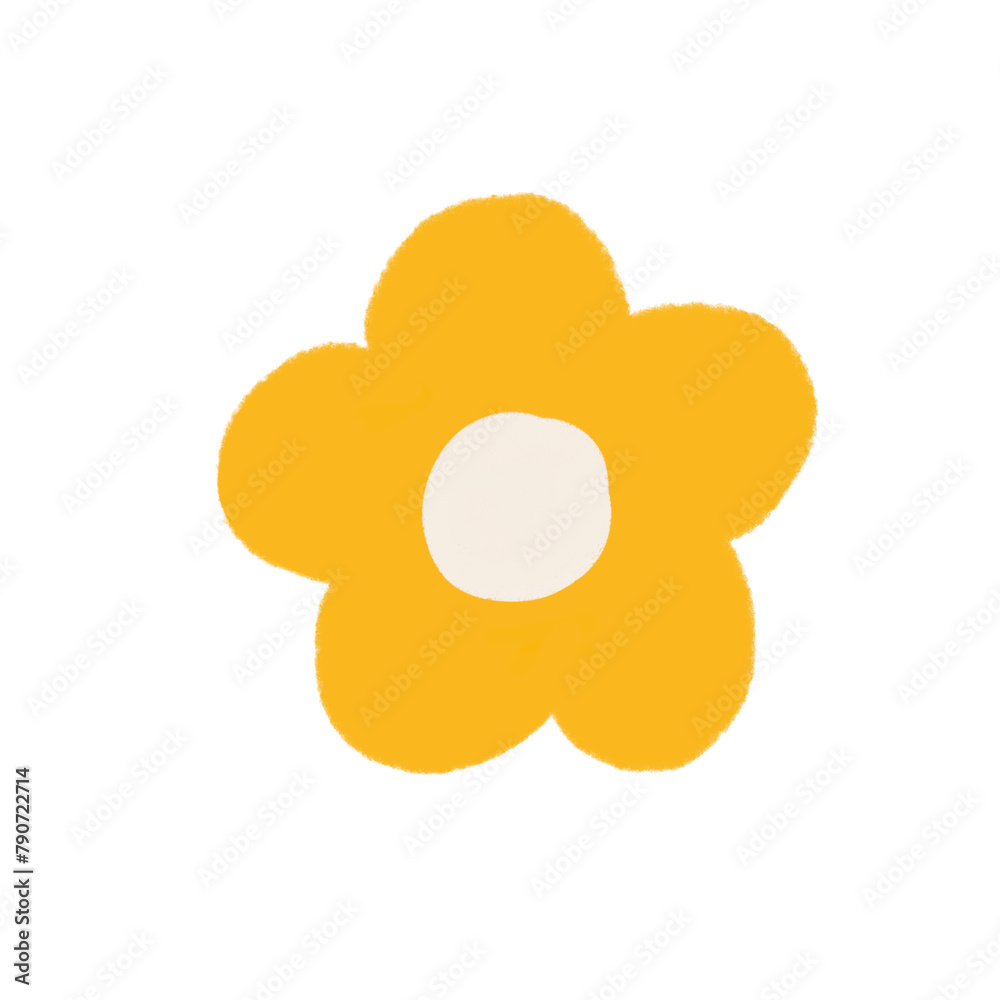 Cute yellow bloom flower illustration Cute yellow bloom flower illustration