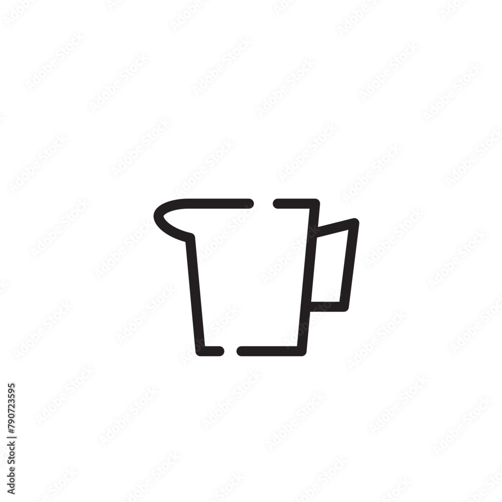milk pot vessel line icon