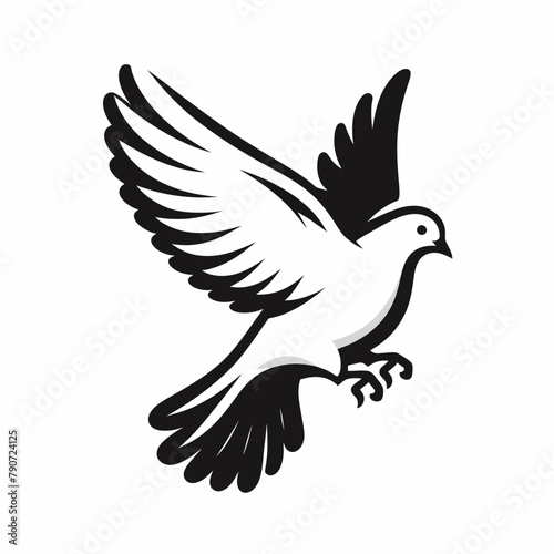 Dove silhouette vector illustration